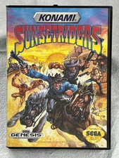 Sunset Riders Sega Genesis completo di manuale autentico testato CIB