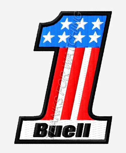 Buell motorcycles embroidered - buell,