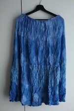 gonna lunga donna blu azzurra estiva leggera M