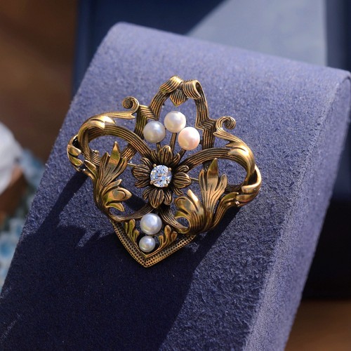 Collana ciondolo spilla dorato - ciondolo,