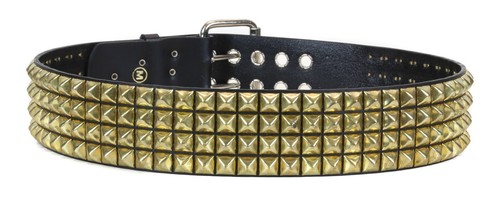 Cintura pelle con borchie a - in,