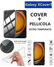 Cover Custodia Silicone TRASPARENTE  pre Samsung Galaxy XCover7  +PELLICOLA VETR