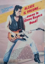 Clipping Italian 1989 STEVE ROGERS BAND Massimo Riva Maurizio Solieri 4 PAGINE.