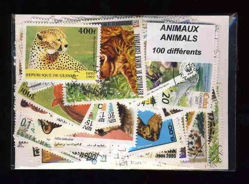 Animali 100 timbri - timbri, diversi