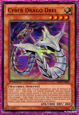 CYBER DRAGO DREI SDCR-IT002 EXC Super Rara in Italiano YUGIOH