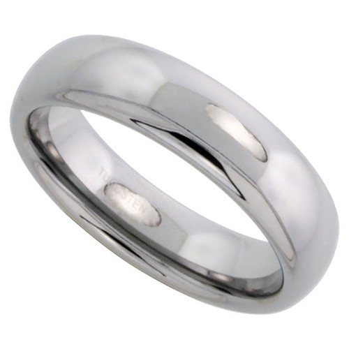 6mm tungsteno anello bombato - 6mm,
