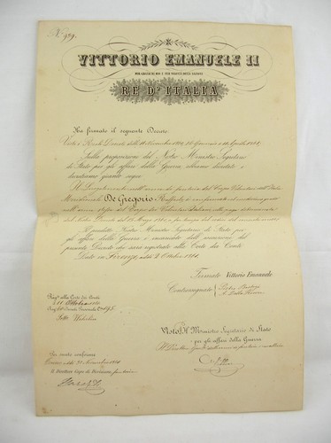 Diploma vittorio emanuele - vittorio,