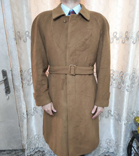 Tuta soprabito vintage Lebole lana cashmere classica con cintura marrone raglan 42R 44R