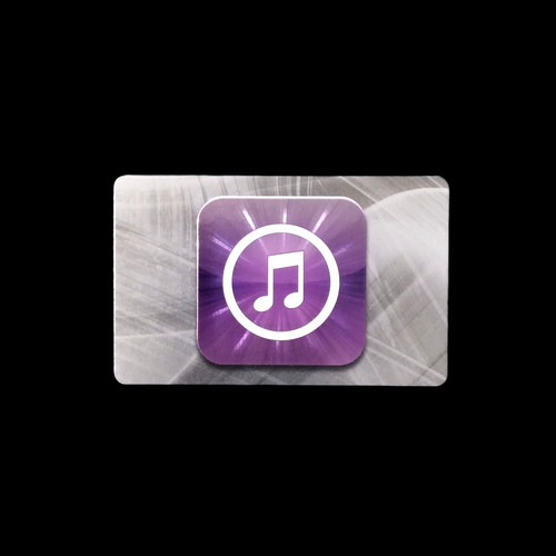 Apple itunes music - card, silver