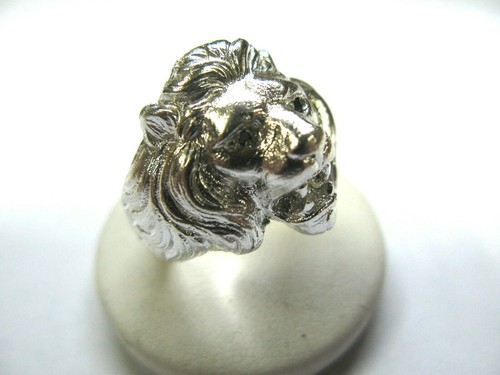 Anello testa leone argento - leone,