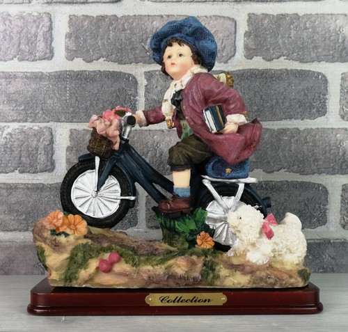Ragazzo bicicletta con cane - bicicletta,