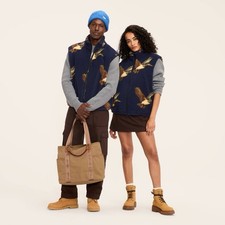 Gilet in pile con stampa