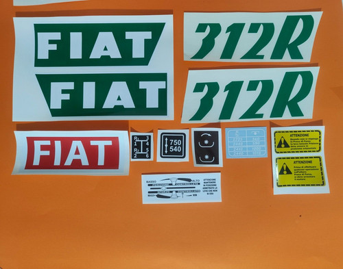 Adesivi decalcomanie fiat 312 - decalcomanie,