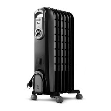 Radiatore ad Olio Elettrico De Longhi V550715.BG 1500W Stufetta 45m³ Nero