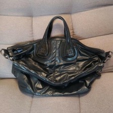 Borsa a mano Givenchy Nightingale nera 2WAY borsa a tracolla logo in pelle au...