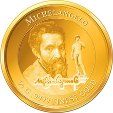Moneta d'oro da 0,50 g