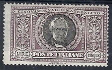1923 REGNO MANZONI 5 LIRE MH * - RR100144