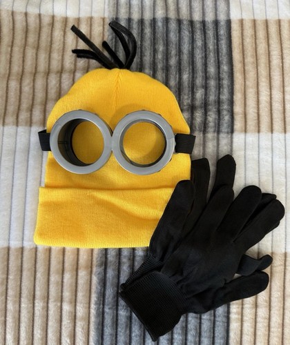 Minion costume set hat gloves - minion,