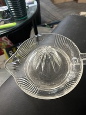 Hazel-Atlas Vintage Clear Depression Glass Citrus Juicer/Reamers. Made In USA