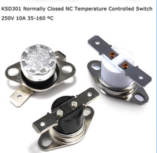 1pcs KSD301 Interruttore a temperatura controllata NC normalmente chiuso 250V 10A 35-160 ºC