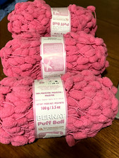 Bernat Puff Ball Yarn  pink