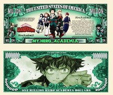 MY HERO ACADEMIA BILLET COLLECTION MILLION DOLLAR US Série Manga Anime Jeu Vidéo