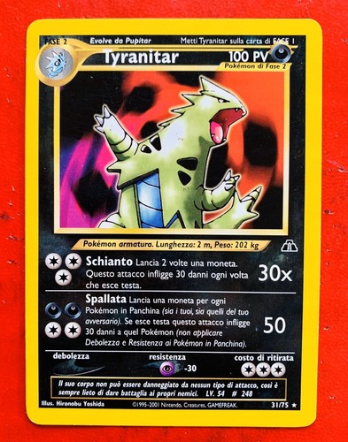Lotto carte pokemon tyranitar - carte,