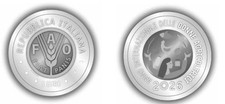 Moneta Argento 5 € FAO 2026