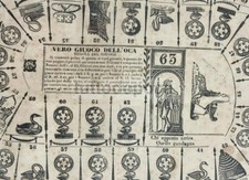 ANTICO GIOCO DI PERCORSO-GIUOCO DELL'OCA-RARITA' DELL'800-FIRENZE-SPIOMBI-1846