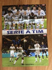 CALCIO INTER F.C. 4 POSTERS GIGANTI TRIPLETE MILITO LUCIO SQUADRA E RIVISTA