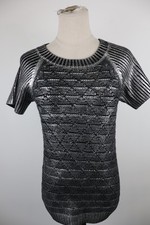 TRUSSARDI MAGLIA DONNA TG. XS WOMAN CASUAL VINTAGE T-SHIRT  TOP LOGO LANA