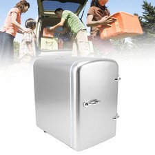 (Ac100-240V Silver British Standard) Mini Frigorifero Portatile 4L Piccolo Refr GB