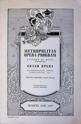 Metropolitan opera program - opera,