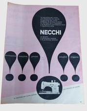 NECCHI MACCHINA CUCIRE ANNI 50 ANNO 1959 PUBBLICITÀ  ADVERTISING WERBUNG