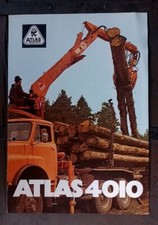 ATLAS GRU IDRAULICHE 4010 AUTOCARRI TRONCHI LEGNA Brochure originale 1974