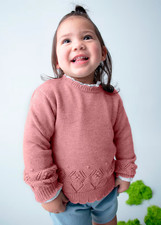 Maglione Mayoral Girls tinta unita traforato 2353 nuovo H/W 2025 taglia 104/4 Y