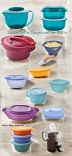 Tupperware Micro Cook brocca, piatto da menu, cristallo, micro, popcorn, maestro pasta, mikr