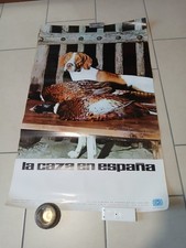 Vintage 1967 Travel Poster La Caza en Espana 62 x 100 cm