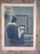 Pubblicità_1935_ORFEON TRIONDA_CGE_RADIO_ONDE CORTE_MEDIE_LUNGHE - cm 38 x 28,5