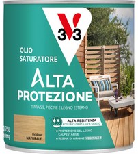 OLIO SATURATORE AD ALTA PROTEZIONE PER TERRAZZE E LEGNO ESTERO V33 INCOLORE, ...