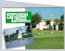 Spanish Lakes Fairways Golf & Sailing Postcard Florida Vintage 4 x 6