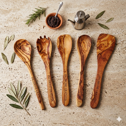 Set utensili cucina - set, legno