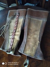 Ghette, gambali equitazione unisex pelle e camoscio fatti a mano alto pregio