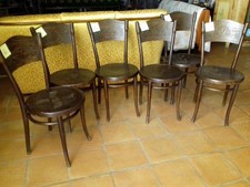 6 sedie THONET originali modello 22 con marchio a fuoco e etichetta