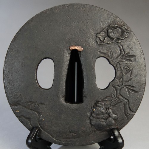 Tsuba antico leone peonia - tsuba,
