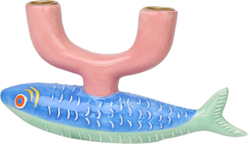 Portacandele ceramica con - portacandele,
