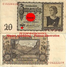 20 REICHSMARK 1939 ( VF- )