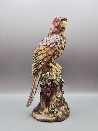 Statua pappagallo ceramica