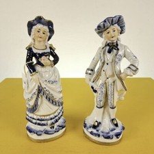 coppia di statuine in ceramica