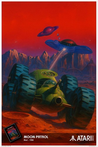 Poster moon patrol atari - atari, 1982